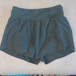 Army green lululemon shorts